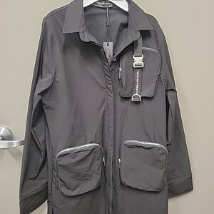 Maniere de Voir Women's Black Goth Utility Chick Streetcore Jacket Sz 8